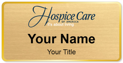 Custom name badges for Hospice Care of America