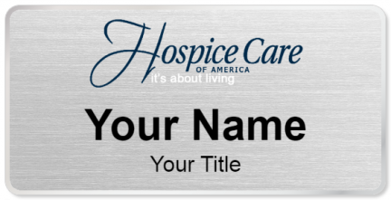 Custom name badges for Hospice Care of America