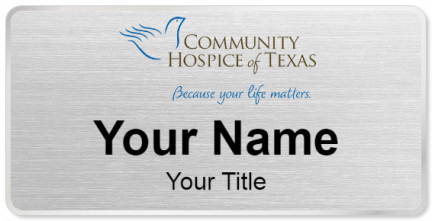 Custom name badges for Community Hospice of Texas