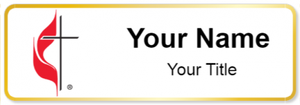 Custom name badges for United Methodist Church