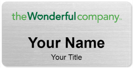 Custom name badges for The Wonderful Company