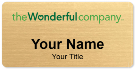 Custom name badges for The Wonderful Company