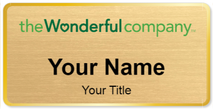 Custom name badges for The Wonderful Company