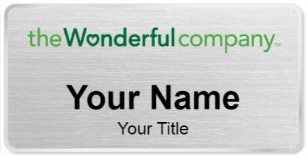 Custom name badges for The Wonderful Company