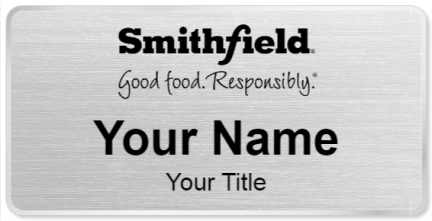 Custom name badges for Smithfield Foods