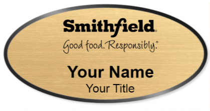 Custom name badges for Smithfield Foods