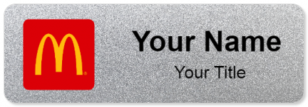 Custom name badges for McDonalds tag