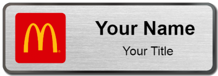 Custom name badges for McDonalds tag