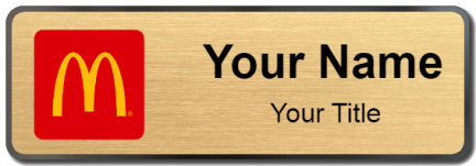 Custom name badges for McDonalds tag