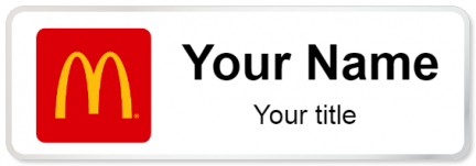 Custom name badges for McDonalds tag