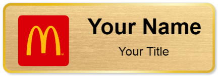 Custom name badges for McDonalds tag