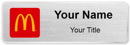 Custom name badges for McDonalds tag