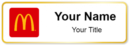 Custom name badges for McDonalds tag