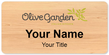 Custom name badges for Olive Garden tag