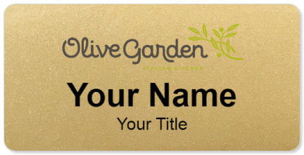 Custom name badges for Olive Garden tag