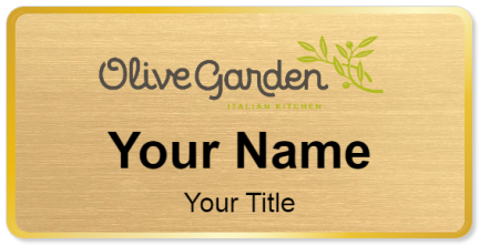 Custom name badges for Olive Garden tag