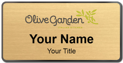 Custom name badges for Olive Garden tag