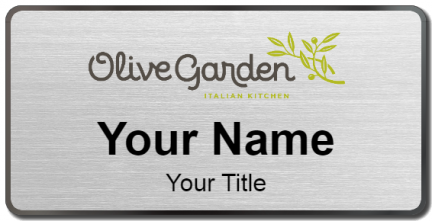 Custom name badges for Olive Garden tag