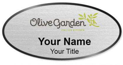 Custom name badges for Olive Garden tag