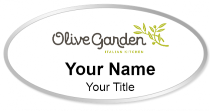 Custom name badges for Olive Garden tag