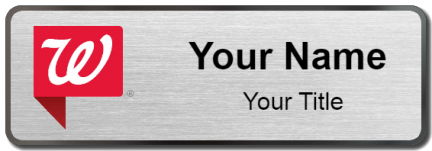 Custom name badges for Walgreens tag