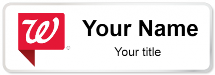 Custom name badges for Walgreens tag