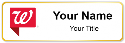Custom name badges for Walgreens tag
