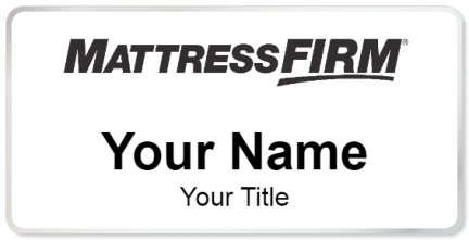 Custom name badges for Mattress Firm Gray