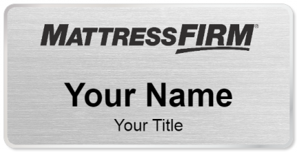 Custom name badges for Mattress Firm Gray