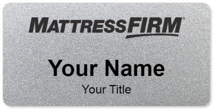 Custom name badges for Mattress Firm Gray