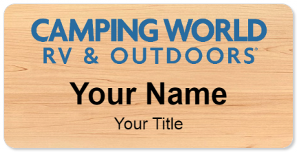 Custom name badges for Camping World