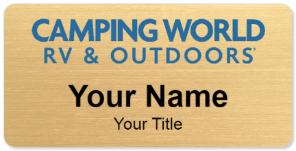 Custom name badges for Camping World