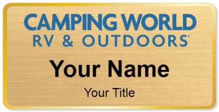 Custom name badges for Camping World