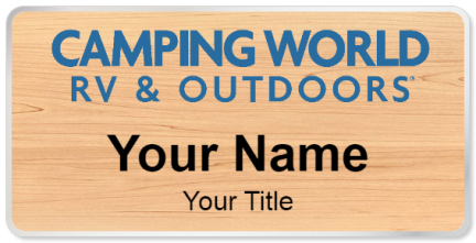 Custom name badges for Camping World