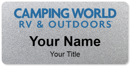 Custom name badges for Camping World