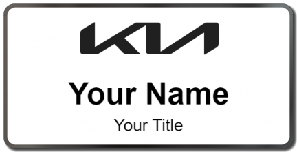 Custom name badges for Kia Black