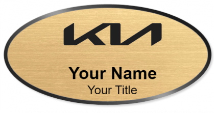 Custom name badges for Kia Black