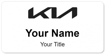 Custom name badges for Kia Black