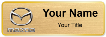 Custom name badges for Mazda
