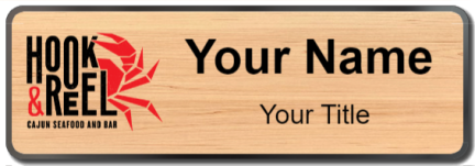Custom name badges for Hook & Reel
