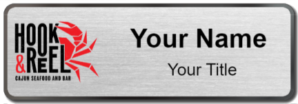 Custom name badges for Hook & Reel