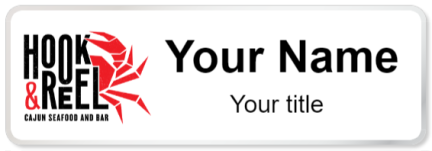 Custom name badges for Hook & Reel