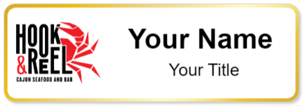 Custom name badges for Hook & Reel