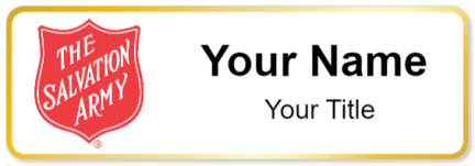 Custom name badges for The Salvation Army