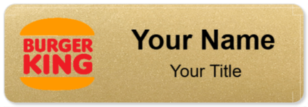 Custom name badges for Burger King
