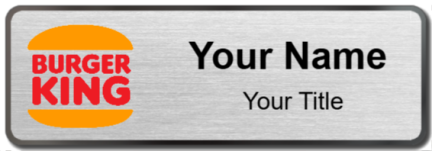 Custom name badges for Burger King