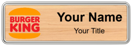 Custom name badges for Burger King