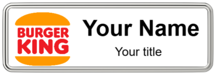 Custom name badges for Burger King
