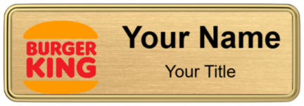 Custom name badges for Burger King