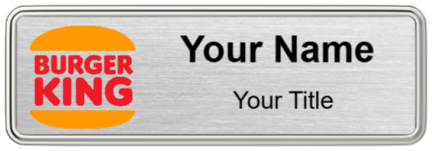 Custom name badges for Burger King